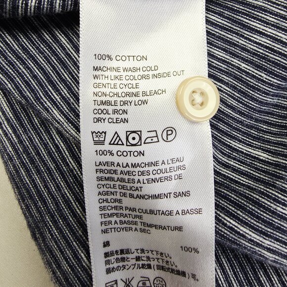 Tommy Bahama Med Mens Blue White Black Color Block Short Sleeve Neck Logo Polo - Picture 7 of 10